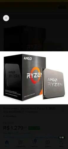 RYZEN 5 5600 (1 ano de uso) Novo 