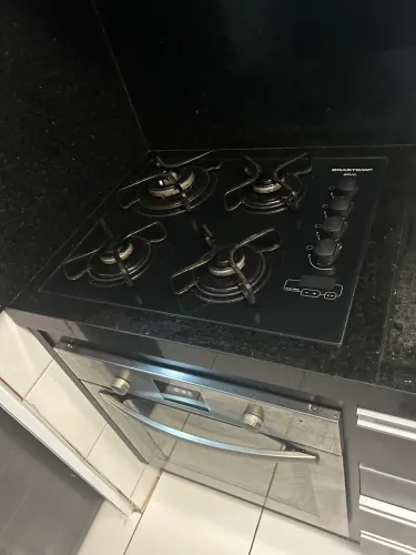 Forno de Embutir + Cooktop Brastemp 4 Bocas
