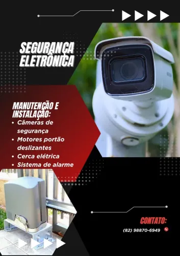 Segurança eletrônica, cerca , motores e alarmes câmeras