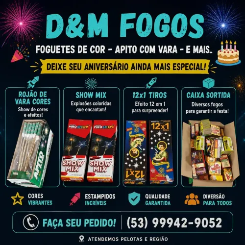 Fogos para Comemorar Eventos Aniversário Casamento 