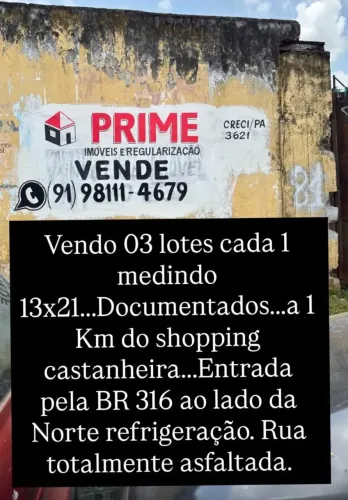 VENDO 03 LOTES 13x21m CADA UM! Excelente oportunidade para investir ou construir!