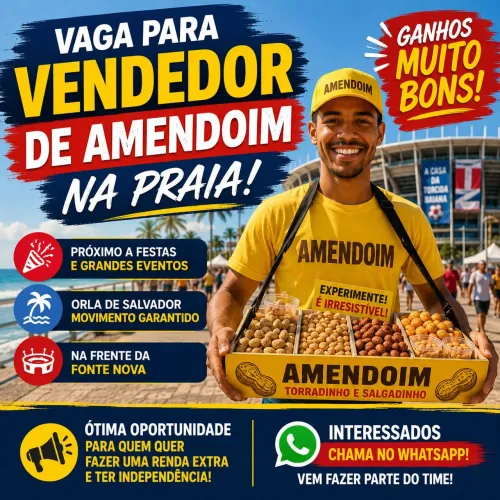 Vaga para Vendedor de Amendoins 