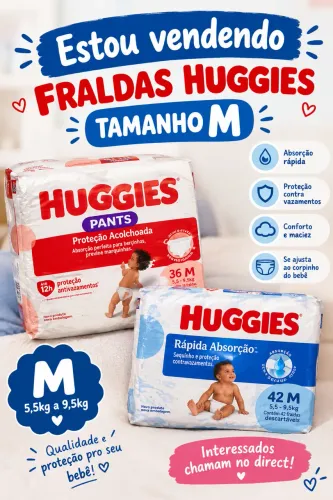 Fraldas huggies M