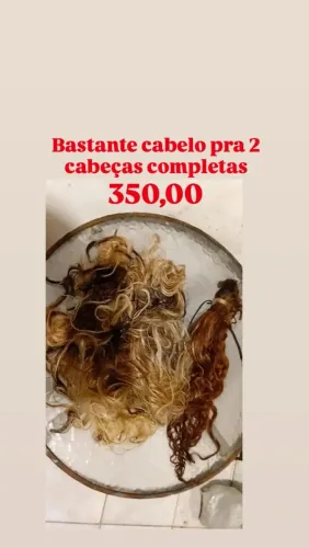 Mega Hair Humano Loiro e Castanho