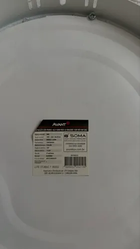 Kit 2 Painéis LED Avant 18W Redondo Sobrepor Branco Frio Bivolt