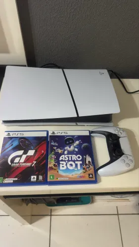 Ps5 1tb mídia física, 2 jogos/ 1 controle . 1 ano de garantia