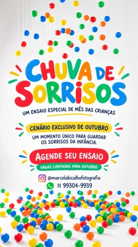 Ensaio fotográfico especial de dia das crianças