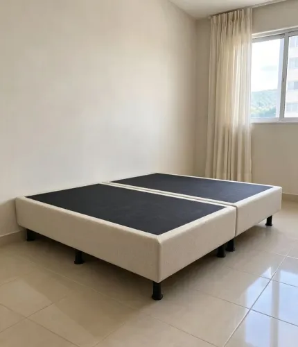 Cama Box base Queen em LINHO.Entrego 