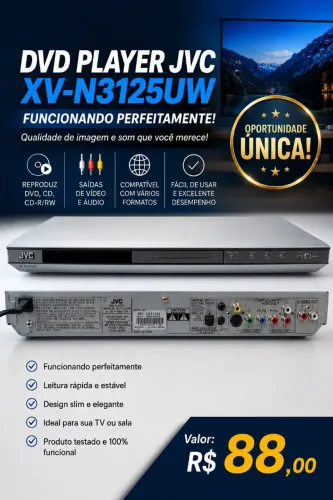 APARELHO DVD JVC  PERFEITO!!