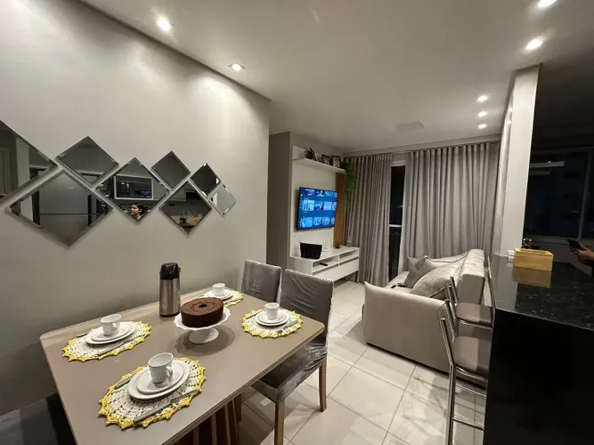 ESTILO PONTA NEGRA, 100% MOBILIADO, 2 QTOS SENDO 1 SUÍTE,