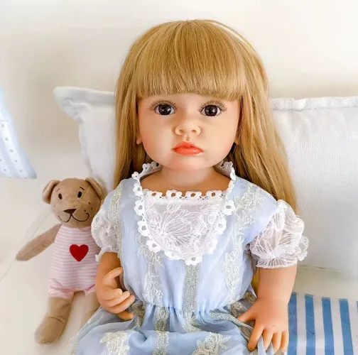 Promoção queima de estoque:Boneca reborn 55 cm toda de Silicone