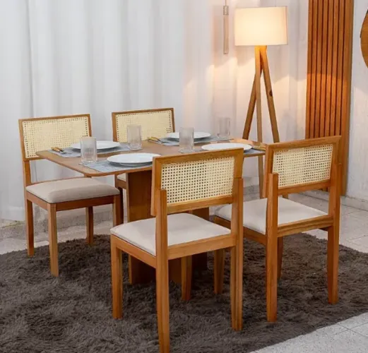 Mesa de jantar com cadeiras 1,20x0,60