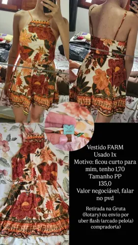FARM vestido curto