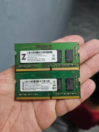 2 pente de ram 4GB DDR4 3200mhz e 2666mhz notebook