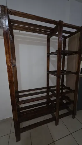 Guarda roupa cabideiro arara grande 180x120x45