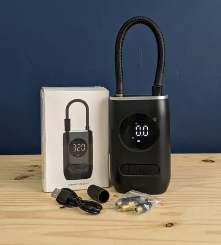 Mini Compressor de Ar Digital USB-C Recarregável Sem Fio