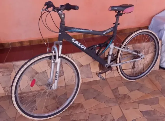 Bicicleta de 21 marchas com 2 suspensões 