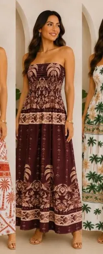 VESTIDO LONGO CREPINHO