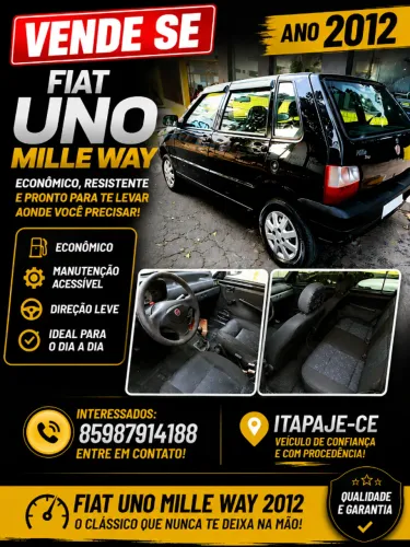 Fiat Uno Mille WAY Economy 1.0 F.flex 4P 2012