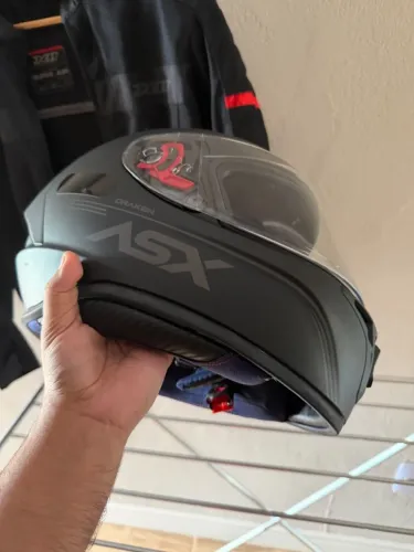 Capacete ASX DRAKEN SOLID Preto, Capacete 58