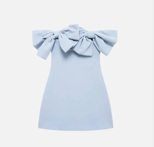 Vestido zara curto azul p