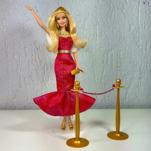 boneca barbie quero ser atriz de cinema 2010 oscar vestido de festa original