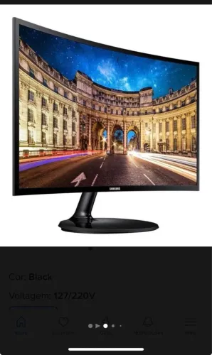 Monitor Samsung 24" tela curva full hd quase nunca usado