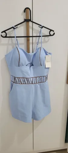 Macaquinho Feminino Azul - Novo Com Etiqueta - Tam M
