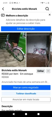 Bicicleta estilo monark
