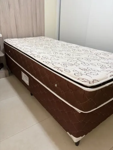 Cama Box Solteiro com Colchão