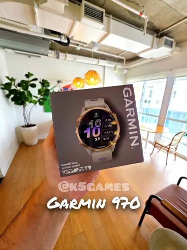 Garmin Forerunner 970 - Soft Gold Lacrado - RETIRE NO ESCRITÓRIO ABC SP