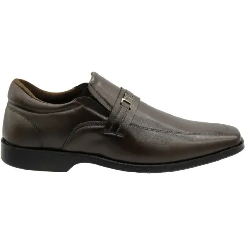 Sapato Social Masculino Sintético West Line Café 5001C