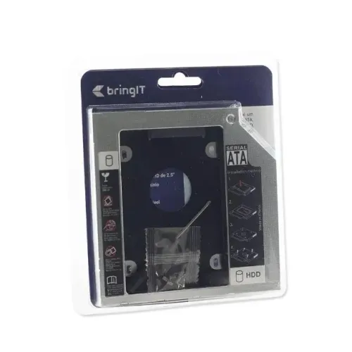 Caddy 12,7mm p/HD ou SSD 2,5" BringIT (Entrega Grátis)