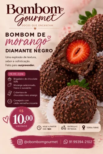 MORANGO CRAVEJADO DE CHOCOLATE
