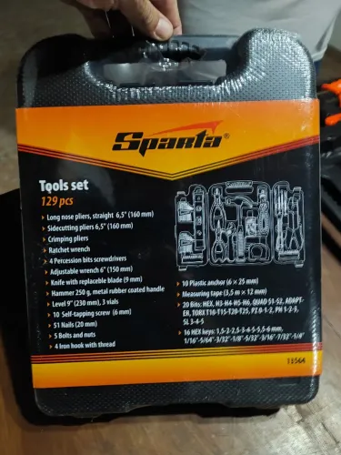 Kit de Ferramentas Sparta 129 Peças - Novo e Lacrado