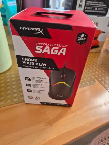 Mouse Gamer HyperX Pulsefire Saga 8000Hz 26K DPI - Novo, Lacrado!