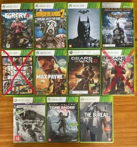 Lote de jogos Top, originais e de único dono Xbox 360