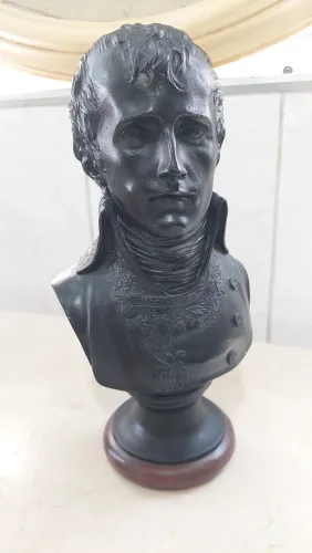 Busto Escultura Napoleão Resina Design Decoração Obra de Arte