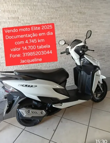 Honda Elite 125cc ano 2025 - Toda original e conservada