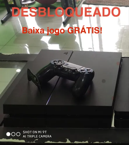 Ps4 4 desbl com 2 controles, vários jogos brinde e garantia em até 18x!Troca!Entreg