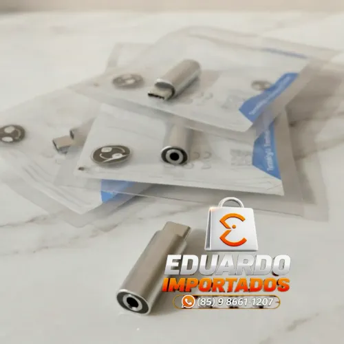 Adaptador de Áudio para Celular, Tablet, Notebook, PC TIPO-C para P2 3.5mm Fones de Ouvido
