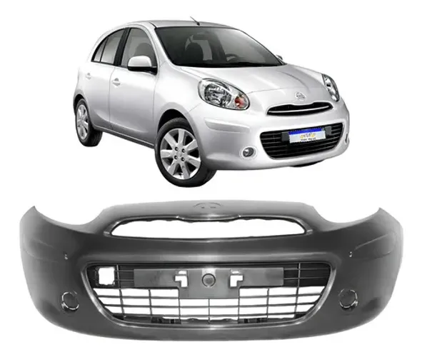 Parachoque Dianteiro Nissan March 2011 2012 2013 2014 Novo Preto