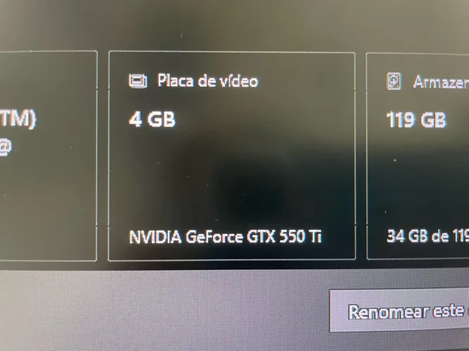 Placa de vídeo Nvidia 4gb Ddr5