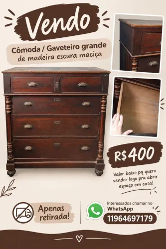 Cômoda de madeira