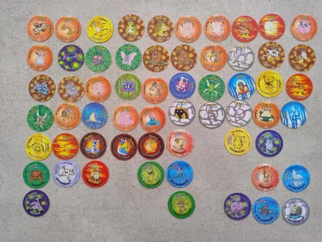 Tazos pokémon redondo incompleto