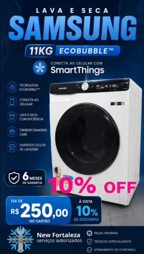 Lava e seca Samsung