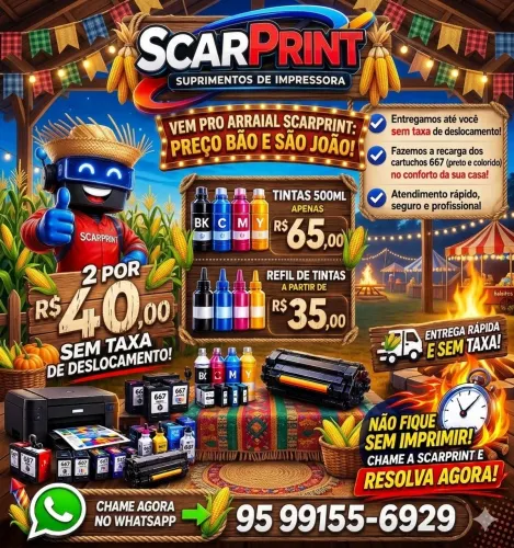 Suprimentos vendas e recargas de impressoras