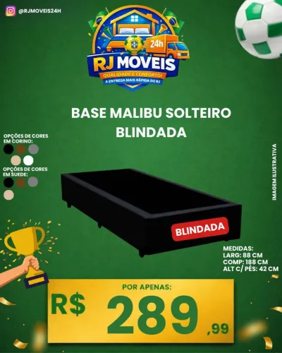Base cama solteiro blindada Suede ou Corino em várias cores pagando só na entrega