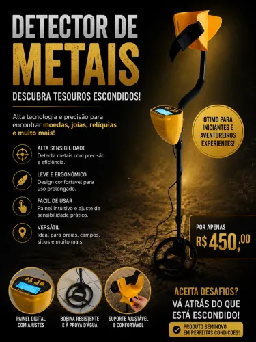Detector de metais portátil 