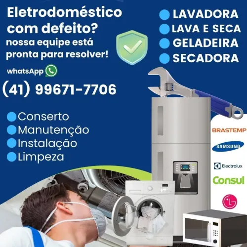 Conserto de Lava e Seca e Lavadoras LG, Electrolux, Samsung, Brastemp, Consul *